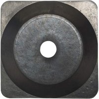 27cm Square Rubber Post Base - Black