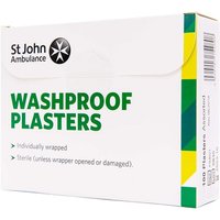 St John Ambulance Washproof Plasters - Pack of 100 assorted sizes