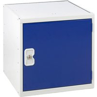 Standard Metal Cube locker - 300 x 300 x 300mm - Light Grey Carcass & Blue Door