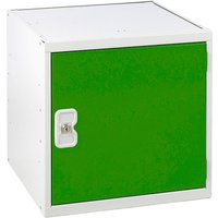 Standard Metal Cube locker - 450 x 450 x 450mm - Light Grey Carcass & Green Door