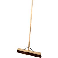 Stiff Bassine Broom 24 inch Head - 4 foot Wooden Handle - 1300 x 70 x 600mm