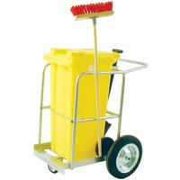 Street Cleaning Barrow with 120L Red Wheelie Bin Brush And Shovel