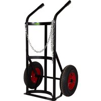 Stubbs Single Cylinder Trolley - 300kg - 400mm Pneumatic Wheels - 1270 x 610 x 710mm