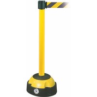 TRAFFIC-LINE Hi-Vis Belt Barrier & Post - 4m Belt - Black & Yellow