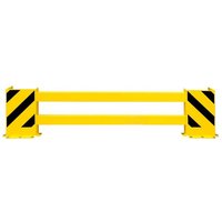 TRAFFIC-LINE Pallet Racking End Frame Protector - Yellow & Black - Adjustable width: 1200-2100mm