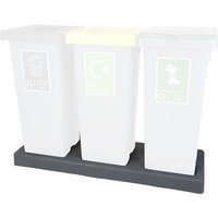 Triple Base Tray For 50L Bins - Grey