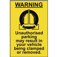 Clamping Warning Sign - Sign - PVC (400 x 600mm)