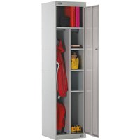 Uniform Locker - 1800 x 450 x 450mm - Light Grey Carcass & Light Grey Door