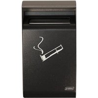 3L Wall Mounted Cigarette Bin Dark Grey with Liner - 64 x 191 x 355mm