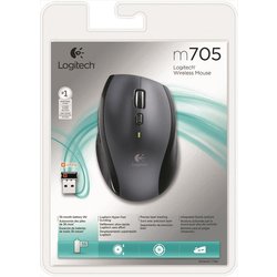 Logitech M705 Marathon Mouse Wireless, Ricevitore USB Unifying 2,4 GHz, 1000 DPI, 5 Pulsanti Programmabili, Durata Batteria di 3 Anni, Compatibile con PC, Mac, Laptop, Chromebook - Nero