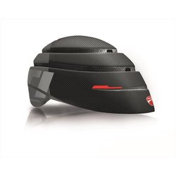 Ducati Casco Foldabile Urban, Richiudibile Unisex Adulto, Nero Con Dettagli Rossi, Large