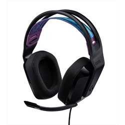 Logitech G335 Cuffie Gaming Cablate, Microfono Flip to Mute, Jack Audio da 3.5 mm, Padiglioni in Memory Foam, Leggera, Compatibile con PC, PlayStation, Xbox, Nintendo Switch - Nero