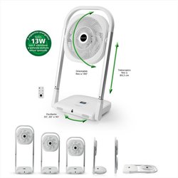 MACOM Ventilatore Pieghevole Slimmy con 9 Velocita' per Massima Rinfrescata e Design Salvaspazio per Ambienti Compatti MACOM Ventilatore Pieghevole Slimmy con 9 Velocita' per Massima Rinfrescata e Design Salvaspazio per Ambienti Compatti