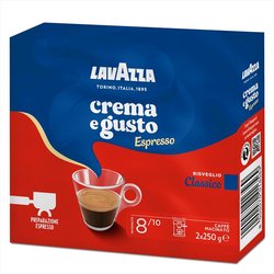 Lavazza Caffè Macinato, Crema e Gusto Classico, 2 x 250g