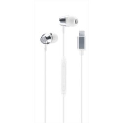 Music Sound | Auricolari A Filo Ergonomici In-Ear, Cuffie Con Connettore Lightning Mfi - Bianco Music Sound | Auricolari A Filo Ergonomici In-Ear, Cuffie Con Connettore Lightning Mfi - Bianco