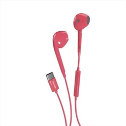 Music Hero Auricolari A Filo USB-C, Cuffiette USB-C, Comandi Integrati, Microfono, Semi In-Ear, Rosa Music Hero Auricolari A Filo USB-C, Cuffiette USB-C, Comandi Integrati, Microfono, Semi In-Ear, Rosa