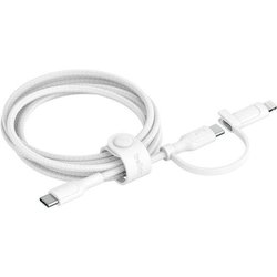 Belkin Cavo Di Ricarica 2 In 1 Con Connettori USB-C E Lightning, Cavo Di Ricarica Rapida Intrecciato, Cavo Usb C - Usb C E Lightning, Cavo Ricarica Multiplo Per Iphone, Ipad, Samsung E Altri, Bianco Belkin Cavo Di Ricarica 2 In 1 Con Connettori USB-C E Lightning, Cavo Di Ricarica Rapida Intrecciato, Cavo Usb C - Usb C E Lightning, Cavo Ricarica Multiplo Per Iphone, Ipad, Samsung E Altri, Bianco