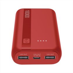 Power Bank Cellularline Essential 10000 Rosso Mah,