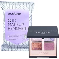 Kit Océane Q10 Makeup Lenço Demaquilantee E Cosmic 4 Eyeshadow Paleta De Sombras (2 Produtos)