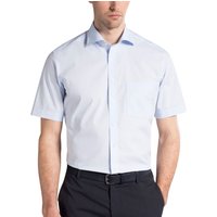 Eterna Mens Cotton Poplin Short Sleeve Formal Shirt - Light Blue - 43