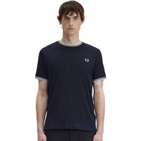 Fred Perry Mens Twin Tipped S/S T-Shirt - Navy - XL