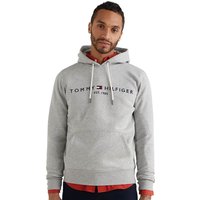 Tommy Hilfiger Mens Logo Flex Fleece Hoodie - Grey - 2XL