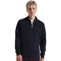 Farah Mens Jim Quarter Zip Sweatshirt - True Navy - L
