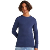 Tommy Jeans Mens Long Sleeve Organic Cotton T-Shirt - Black Iris - L