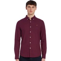 Farah Mens Brewer Slim Fit Oxford Shirt - Bordeaux - L