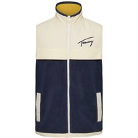 Tommy Jeans Mens Signature Mixed Media Gilet - Navy - XL