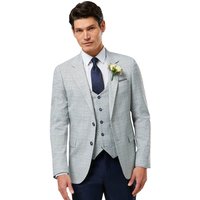 Benetti Mens Phillip Tailored Fit Suit Jacket - Silver - 40R