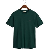 GANT Mens Regular Fit Shield T-Shirt - Tartan Green - M