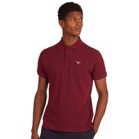 Barbour Mens Tartan Pique Polo Shirt - Ruby - M