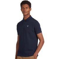 Barbour Mens Tartan Pique Polo Shirt - New Navy - L