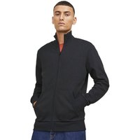 Jack And Jones Mens Paulos Logo Zip Sweatshirt - Black - S