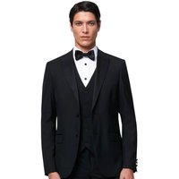Benetti Mens James Peak Lapel Suit Jacket - Black - 44L