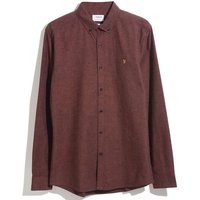Farah Mens Steen Brushed Shirt - Teak Marl - XS