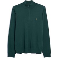 Farah Mens Redchurch Merino Wool Quarter Zip Jumper - Botanic Green - 3XL