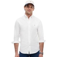Tommy Hilfiger Mens Regular Fit Flag Embroidery Oxford Shirt - White - XS