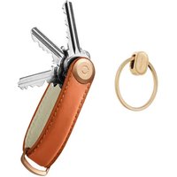 Orbitkey Leather Key Organiser & Ring V2 Gift Set - Cognac - One