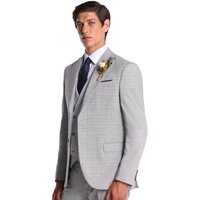 Benetti Mens Phillip Comfort Fit Suit Jacket - Silver - 54R