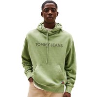 Tommy Jeans Mens Logo Embroidery Hoodie - Aruba Green - M