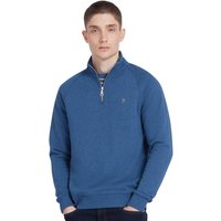 Farah Mens Jim Quarter Zip Sweatshirt - Cold Metal - 2XL