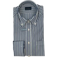 Paul & Shark Mens Soft Touch Poplin Stripe Shirt - Blue/White - S