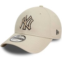 New Era New York Yankees Team Outline 9FORTY Adjustable Cap - Cream - One