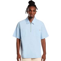 Dickies Mens Ranch 1/4 Zip Short-Sleeve Shirt - Skyway - XS