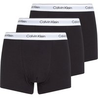Calvin Klein Mens Icon Cotton Stretch Relaxed Dart 3-Pack Trunks – Black - XL