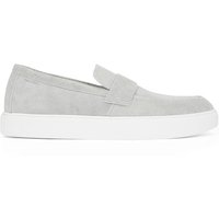 Calvin Klein Mens Suede Unlined Loafers - Moon Struck - 10