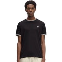 Fred Perry Mens Twin Tipped T-Shirt - Black - XS