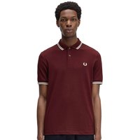 Fred Perry Mens M3600 Twin Tipped Polo Shirt - Oxblood - L